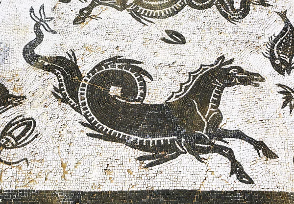 Vecchio mosaico pavimento romano — Foto Stock