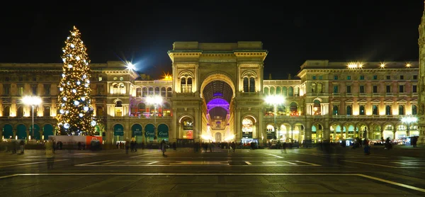 Natale di notte a Milano — Foto Stock