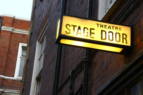 Stage door znak teatru — Zdjęcie stockowe