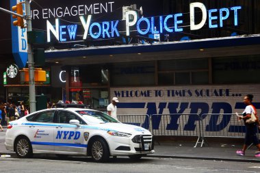 Polis merkezine Times Square, New York