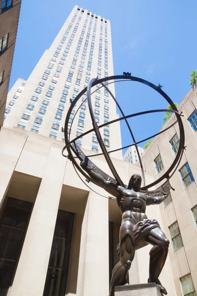 Atlasz szobor a Rockefeller Center, New York — Stock Fotó