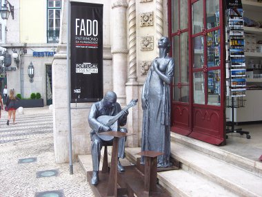 Monument celebrating Fado in Lisbon, Portugal clipart