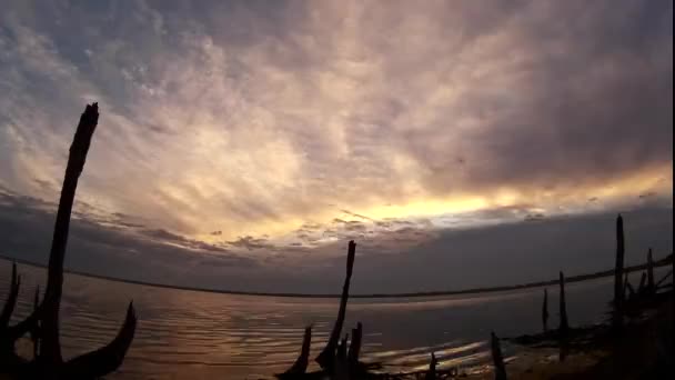 Amanecer en el lago — Vídeo de stock