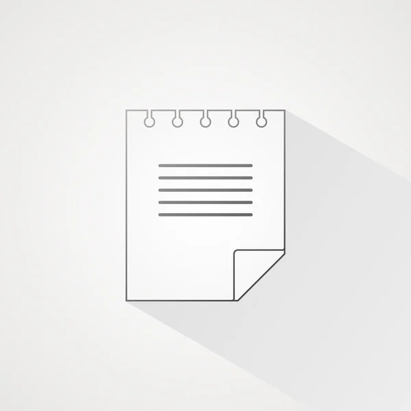 Kladblok papier pictogram — Stockvector