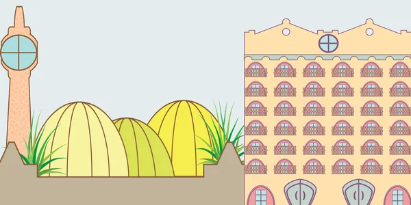 ベクトルの背景イメージ図ホテル アジア — ストックベクタ