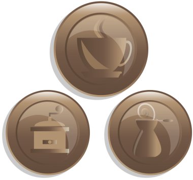 İşareti kahve aksesuarları illüstrasyon vektör