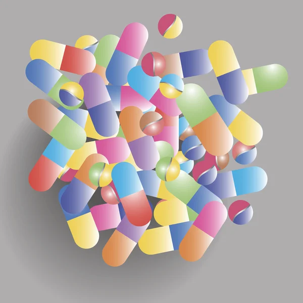 Bild färg bakgrunden tabletter — Stock vektor
