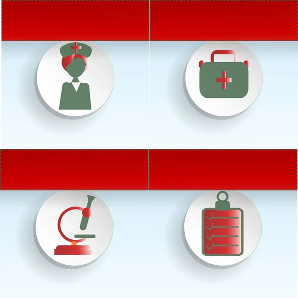 Mikroskop hemşire işareti not defteri simgesi