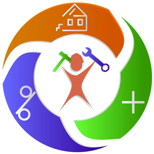 Somun anahtarı resim renk çekiç