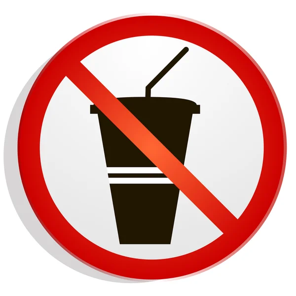 Teken verbod dranken mag niet — Stockvector