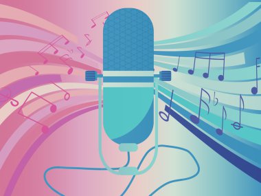 Arka plan, soyutlama. müzik. mikrofon