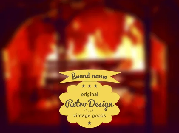 Retro Frame for Boutique Identity Design. fireplace Illustration — Stockový vektor