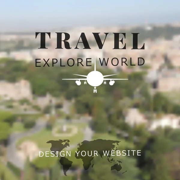 Vector web and mobile interface template. Travel corporate website design