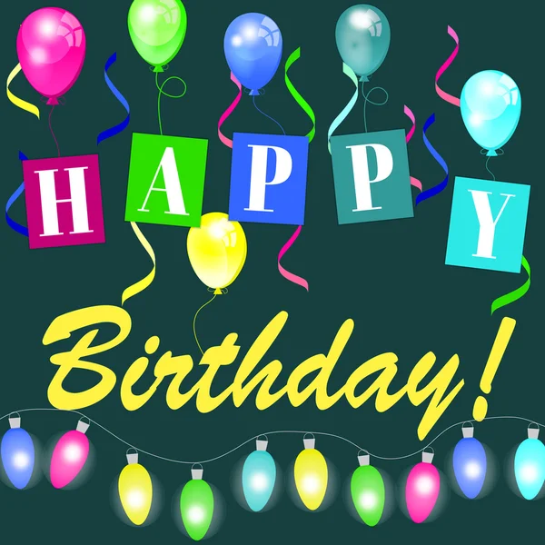 İyi ki doğdun çerçeve, vektör davet arka plan.