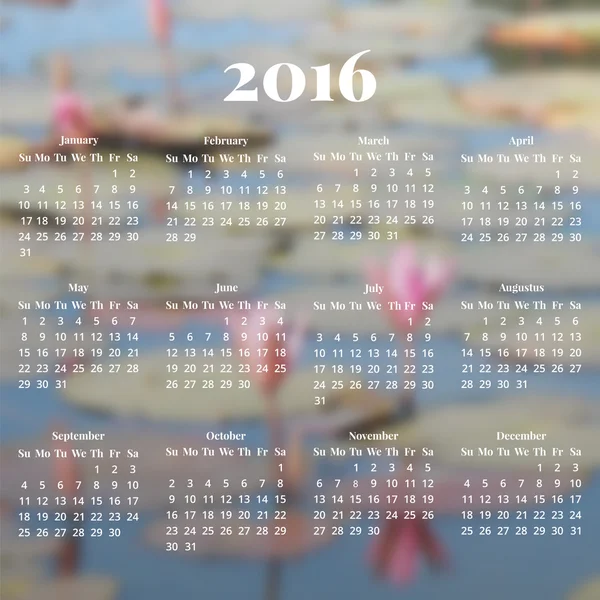 Calendar 2016 vector four seasons — 图库矢量图片