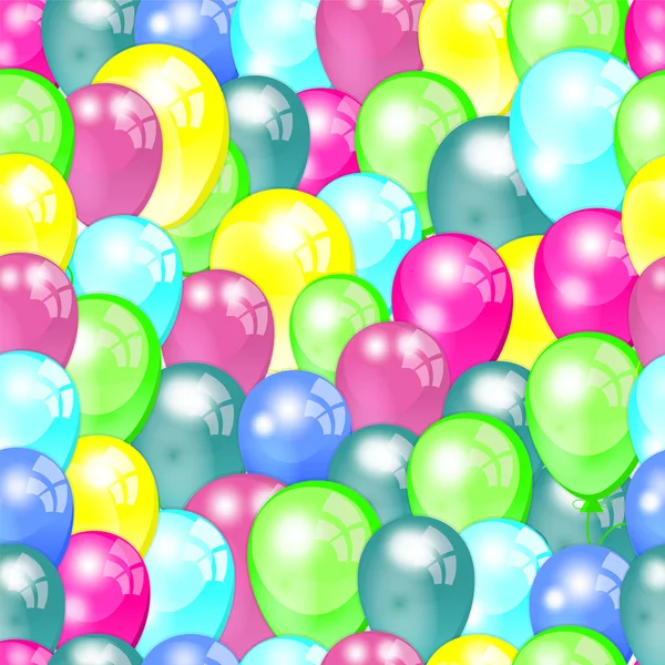 Vektormuster. Luftballons viele, bunte — Stockvektor