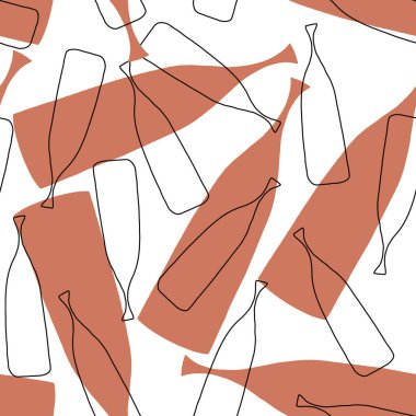 Soyut vazolarla kusursuz desen