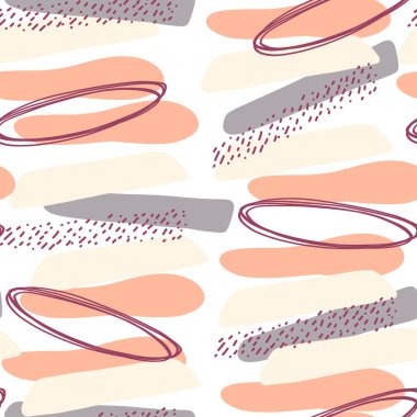 Gri, bej, pembe şekilli, soyut, pürüzsüz desenler.