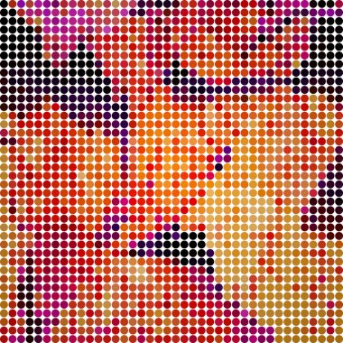 soyut vektör yuvarlak nokta arka plan renkli