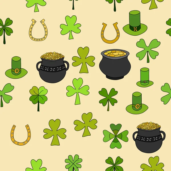 Saint Patrick's Day Vector Seamless — Stock Vector