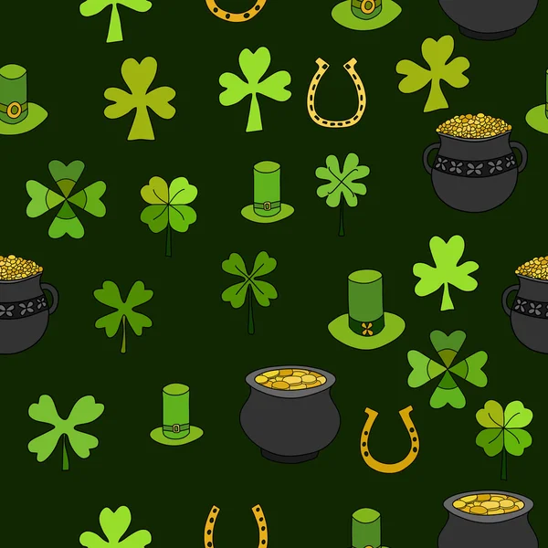 Saint Patrick's Day Vector Seamless — Stock Vector