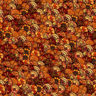 elle çizilmiş vektör etnik seamless modeli