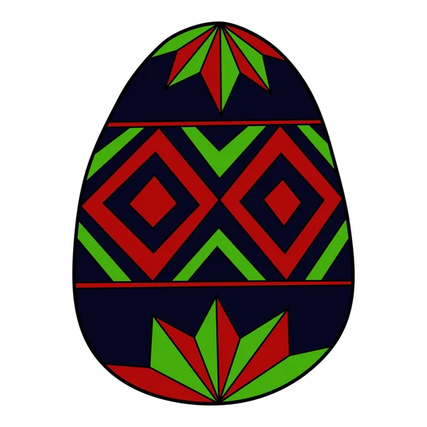 Vector aislado garabato huevo de Pascua — Vector de stock