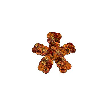 etnik unsurları - soyut vektör yazı tipi, yıldız