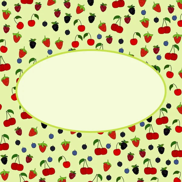 Abstrato vetor doodle berry fundo —  Vetores de Stock