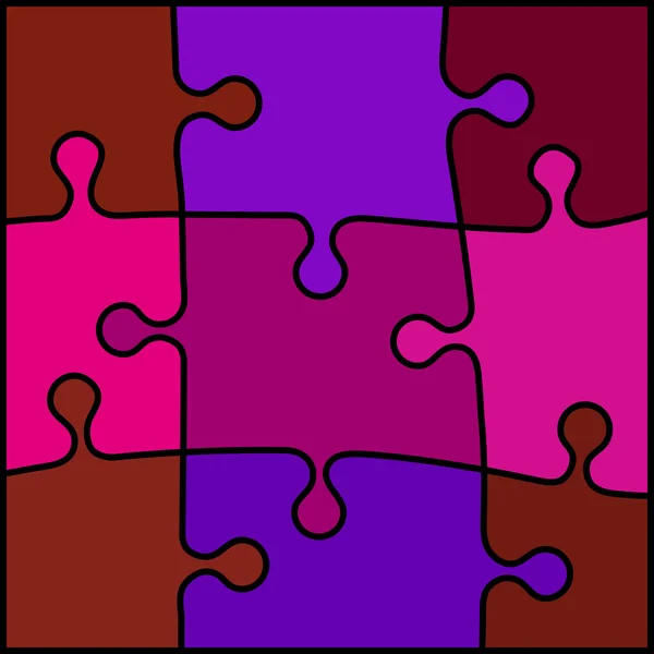 Abstracte gekleurde puzzel achtergrond — Stockvector