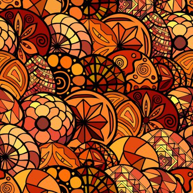 elle çizilmiş vektör etnik seamless modeli