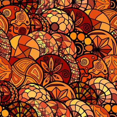 elle çizilmiş vektör etnik seamless modeli