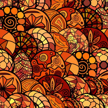 elle çizilmiş vektör etnik seamless modeli