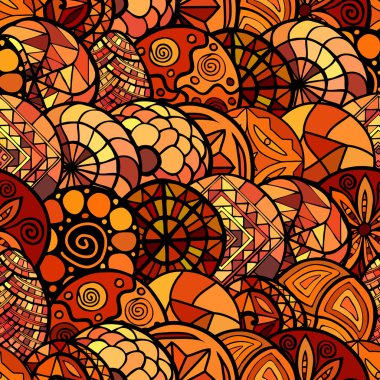 elle çizilmiş vektör etnik seamless modeli