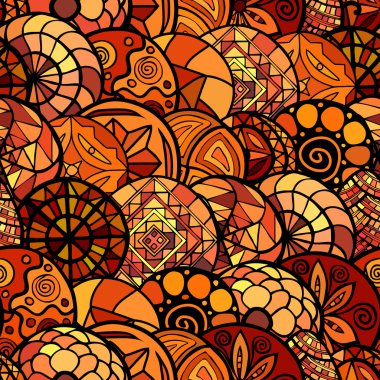 elle çizilmiş vektör etnik seamless modeli