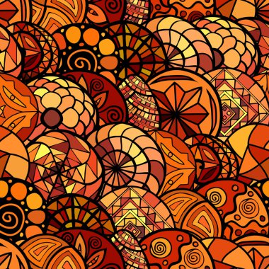 elle çizilmiş vektör etnik seamless modeli