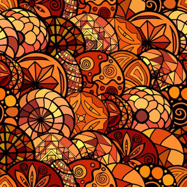 elle çizilmiş vektör etnik seamless modeli