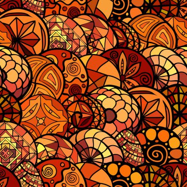 elle çizilmiş vektör etnik seamless modeli