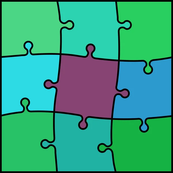 Abstracte gekleurde puzzel achtergrond — Stockvector