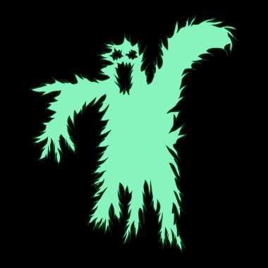 soyut vektör el çekilmiş korkunç Cadılar Bayramı hayalet