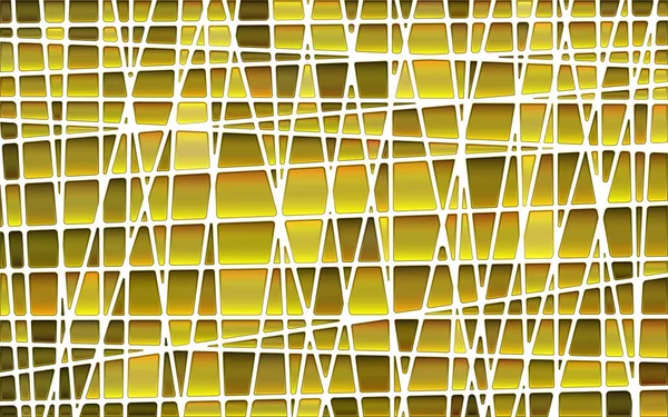 Astratto Vettore Vetrate Mosaico Sfondo Giallo Dorato — Vettoriale Stock