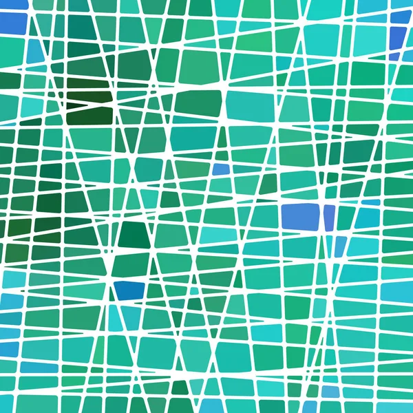 Abstrakte Vektor Glasmosaik Hintergrund Grün Und Blau — Stockvektor