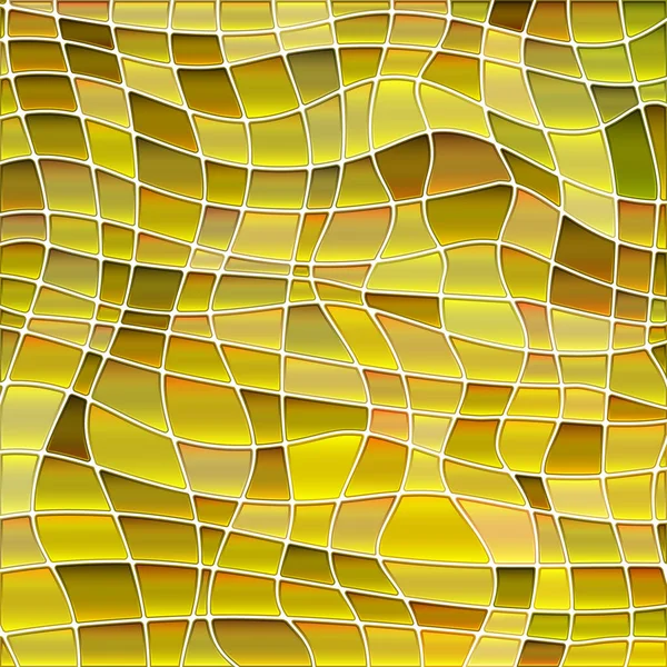 Vetor Abstrato Fundo Mosaico Vidro Manchado Amarelo Dourado — Vetor de Stock