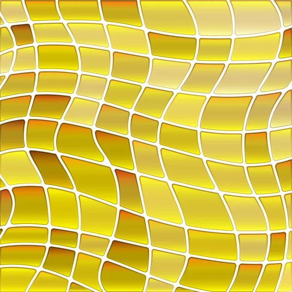 Vetor Abstrato Fundo Mosaico Vidro Manchado Amarelo Dourado — Vetor de Stock