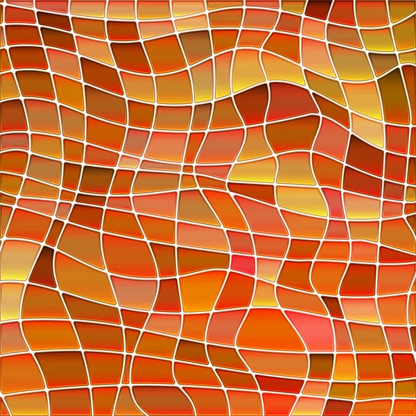 Astratto Vettore Vetrate Mosaico Sfondo Arancione Giallo — Vettoriale Stock