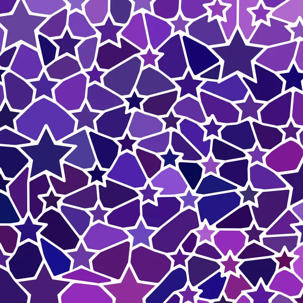 Abstrakte Vektor Glasmalerei Mosaik Hintergrund Violette Sterne — Stockvektor