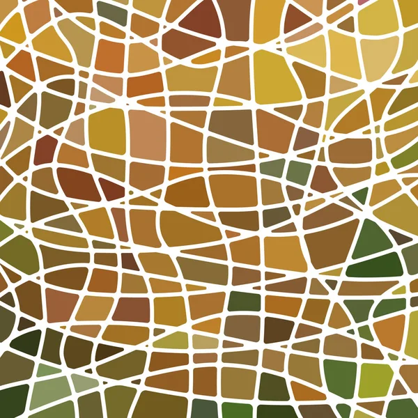 Astratto Vettore Vetrate Mosaico Sfondo Marrone Arancione — Vettoriale Stock