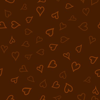 Kaotik vektör renkli karalama kalpler Sevgililer Günü için kusursuz desen