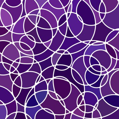 soyut vektör boyalı cam mozaik arkaplan - mor ve mor daireler