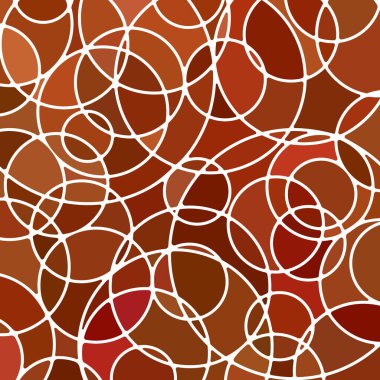 soyut vektör boyalı cam mozaik zemin - kırmızı ve turuncu daireler
